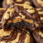 Peanut Butter Chocolate Swirl Cookies - Gooey Delights