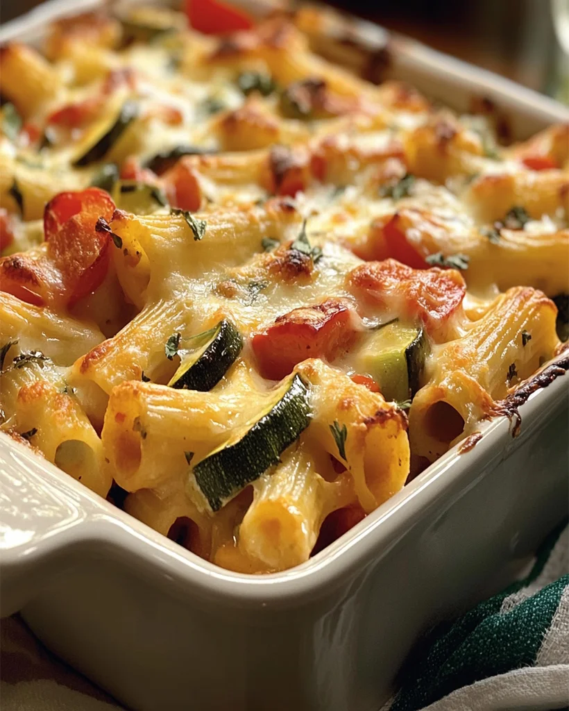 Baked Mostaccioli Primavera Recipe - Easy & Flavorful Dish