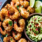 Baked Thai Coconut Shrimp Recipe with Lemongrass Guacamole