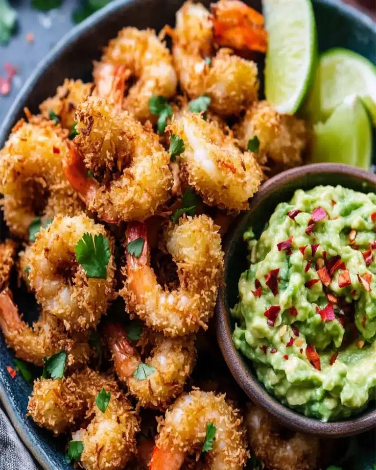 Baked Thai Coconut Shrimp Recipe with Lemongrass Guacamole