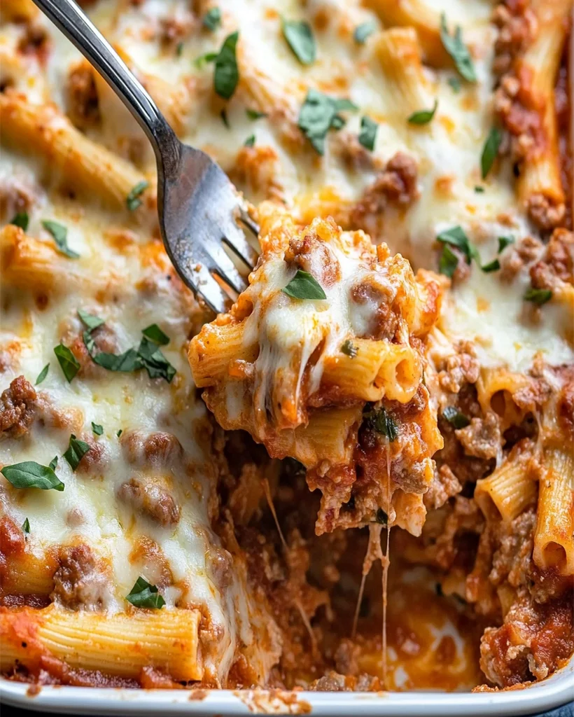 Cheesy Baked Ziti with Ricotta & Sausage – Comfort Food