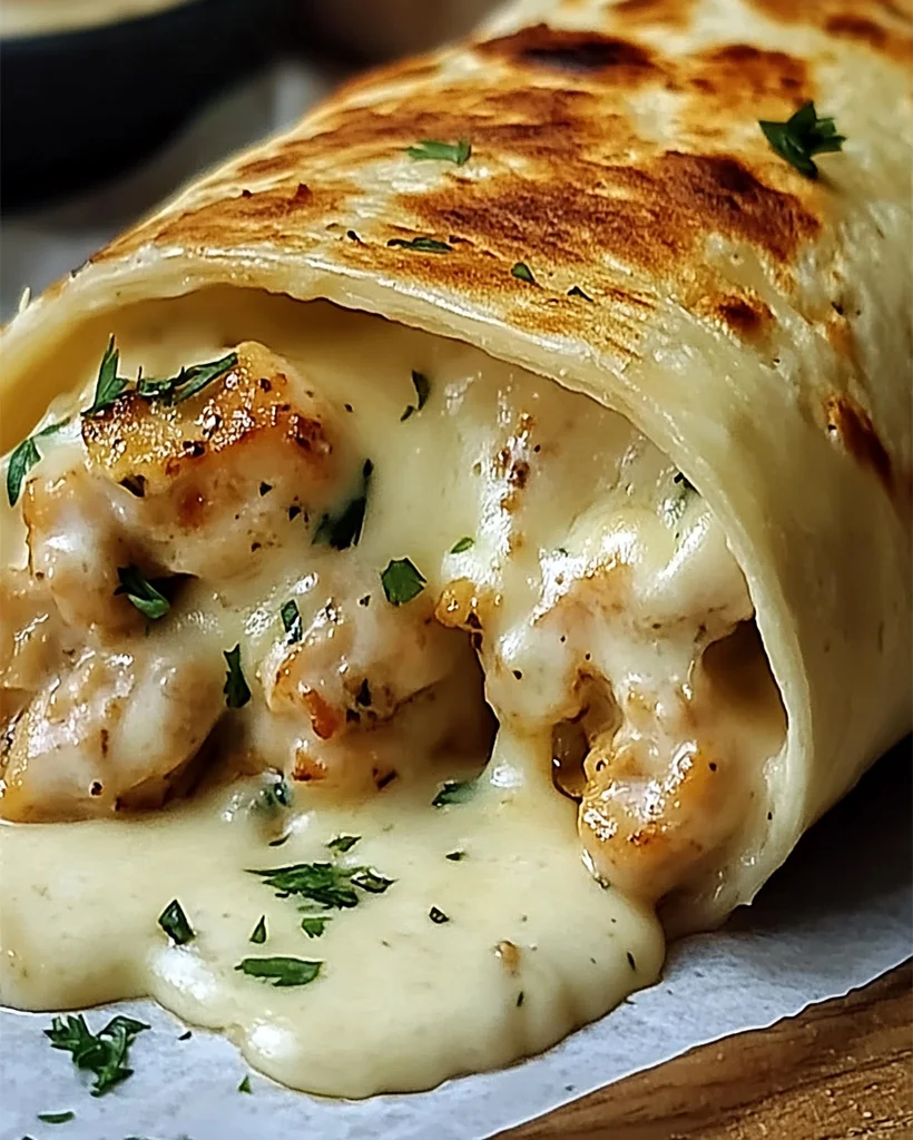 Cheesy Garlic Chicken Wraps Recipe – Quick & Easy Meal