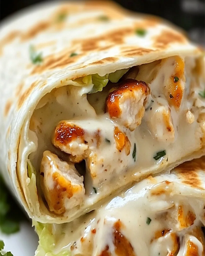 Cheesy Garlic Chicken Wraps Recipe - Quick & Easy 25-Minute Meal