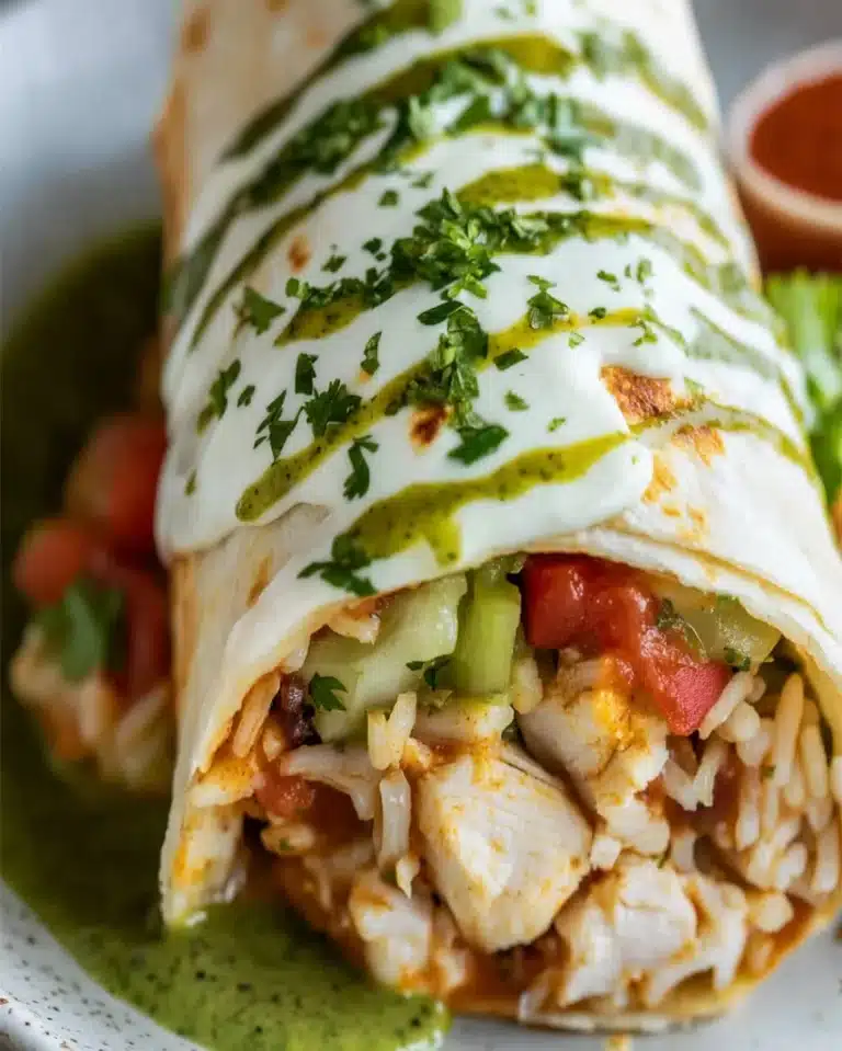 Chicken Burrito Recipe with Red and Green Sauce | Easy & Tasty