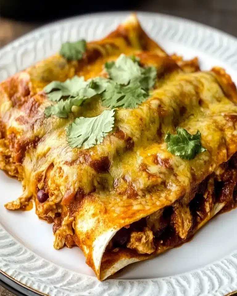Chicken Enchiladas with Refried Beans and Homemade Sauce