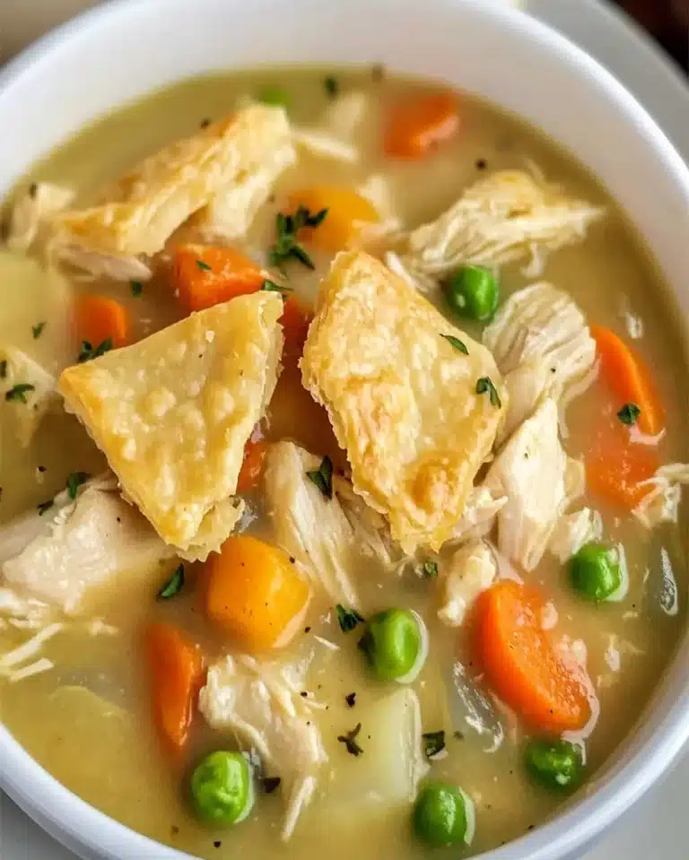 Chicken Pot Pie Soup Recipe | Easy, Comforting & Delicious