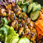 Chicken Satay Recipe – Easy Spring Roll Bowls Delight