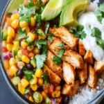 Chicken Taco Poblano Rice Bowls - Easy Mexican Dinner Recipe