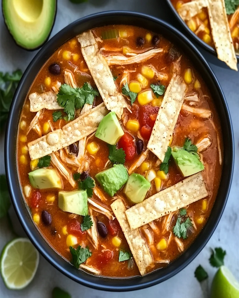 Chili Chicken Tortilla Soup Recipe | Easy & Flavorful Meal