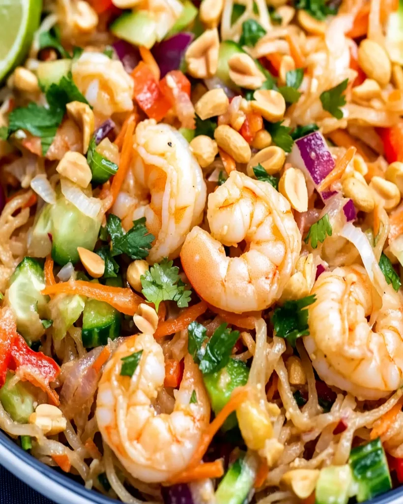 Chopped Thai Noodle Shrimp Salad Recipe | Easy & Delicious