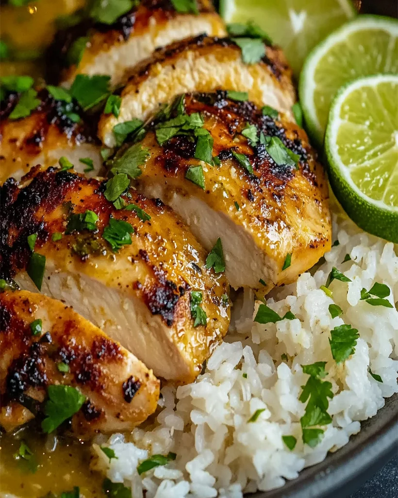 Coconut Lime Chicken and Rice - Easy Tropical Dinner Recipe