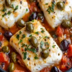 Cod Provençal Recipe with Tomatoes, Capers, and Olives