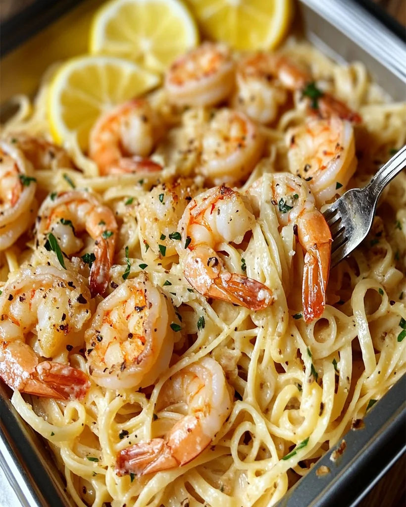 Copycat Cheesecake Factory Shrimp Scampi Linguine Recipe