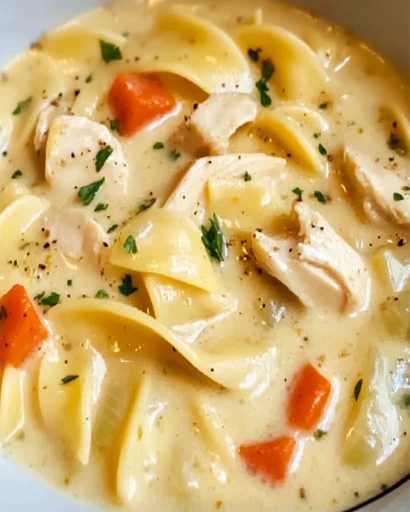 Creamy Chicken Noodle Soup Recipe | Comforting & Easy