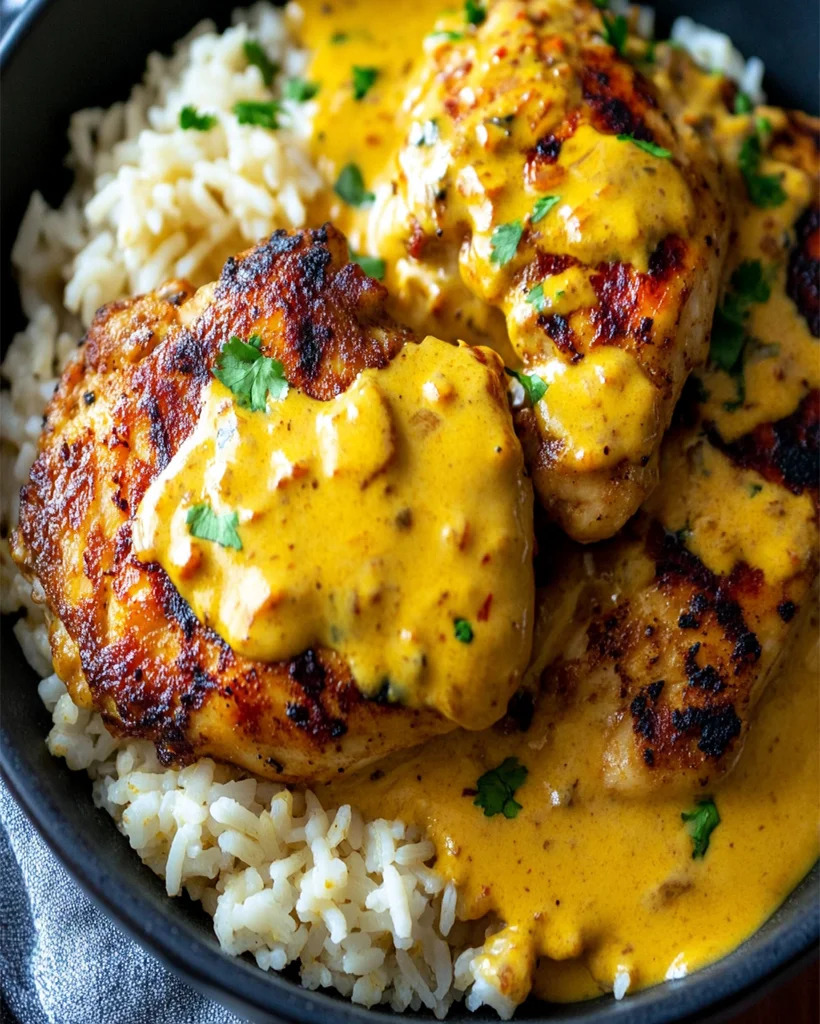 Creamy Peri-Peri Chicken with Rice – Flavorful Dinner Recipe