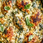 Creamy Ricotta Chicken and Orzo Skillet - Easy Recipe