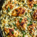 Creamy Ricotta Chicken and Orzo Skillet – Easy Recipe