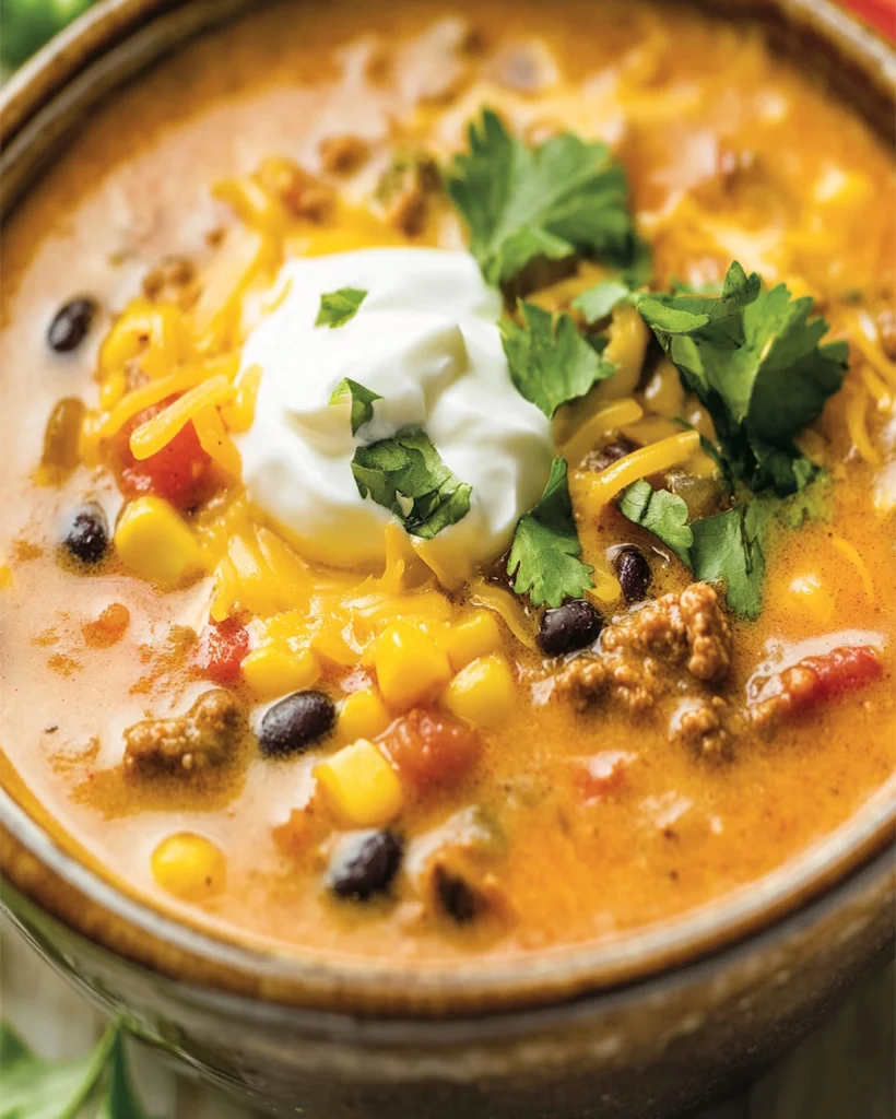 Creamy Taco Soup Recipe – Easy, Hearty, and Delicious Soup