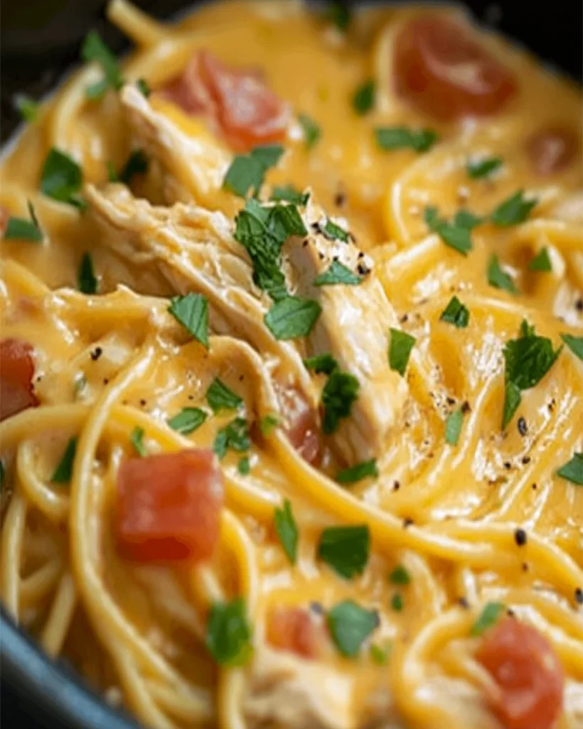 Crockpot Cheesy Chicken Spaghetti – Easy, Comforting Recipe