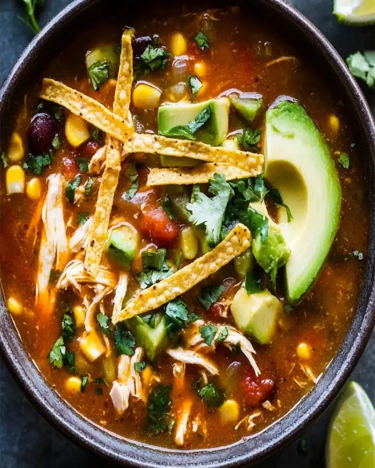 Crockpot Spicy Chicken Tortilla Soup – Easy, Flavorful Recipe
