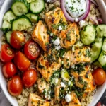 Easy Herb and Garlic Greek Salmon Bowls Recipe | Healthy