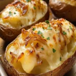 French Onion Stuffed Potatoes Recipe – Cheesy, Savory Delight