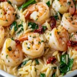 Garlic Orzo Tuscan Shrimp Recipe – Creamy & Flavorful Dish