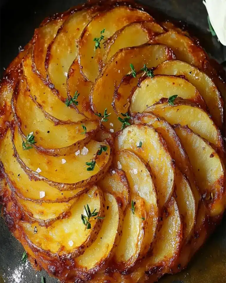 Garlicky Potato Galette Recipe – Crispy & Flavorful Layers