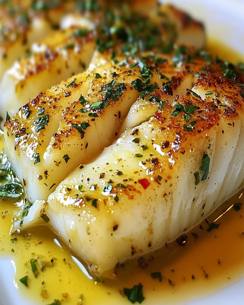 Golden Seared Cod with Herb Butter Sauce | Easy Recipe