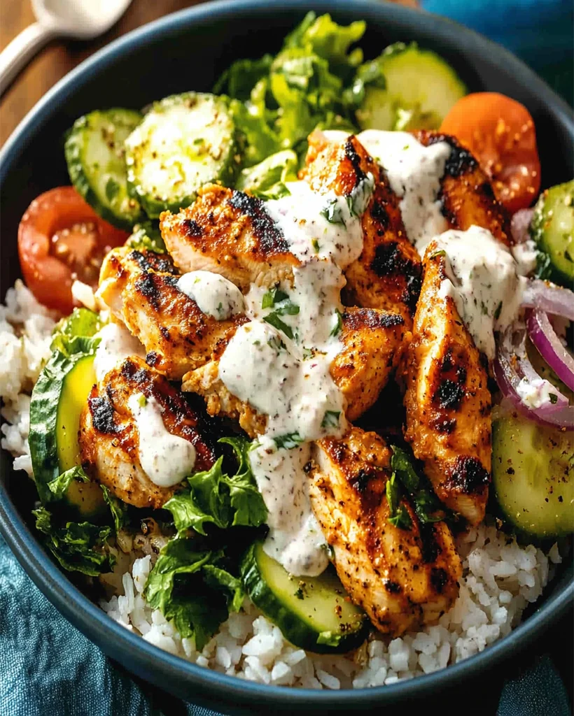 Greek Chicken Bowls with Creamy Tahini Feta Sauce Recipe