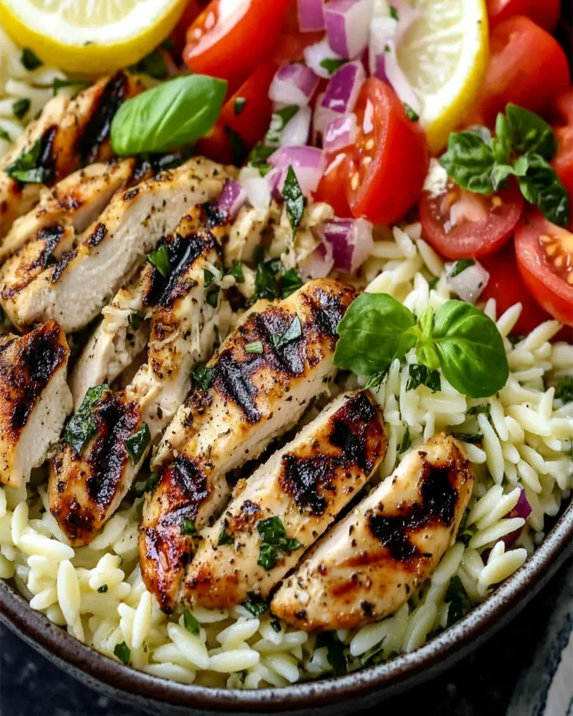 Greek Chicken Orzo Power Bowls – Easy, Healthy Recipe