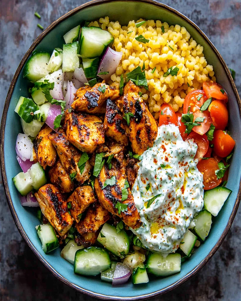 Greek Chicken Tzatziki Bowls Recipe – Easy & Flavorful