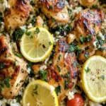 Greek Chicken and Lemon Rice - Easy 30-Minute One-Pot Meal