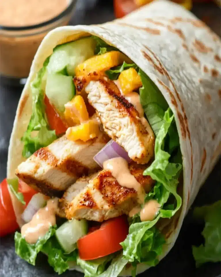 Grilled Chicken Wrap with Chipotle Mayo - Easy Recipe