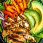 Grilled Chili Lime Chicken Fajita Salad | Zesty & Delicious