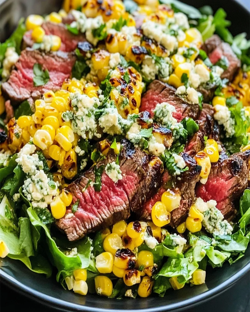 Grilled Corn and Gorgonzola Steak Salad Recipe for Summer