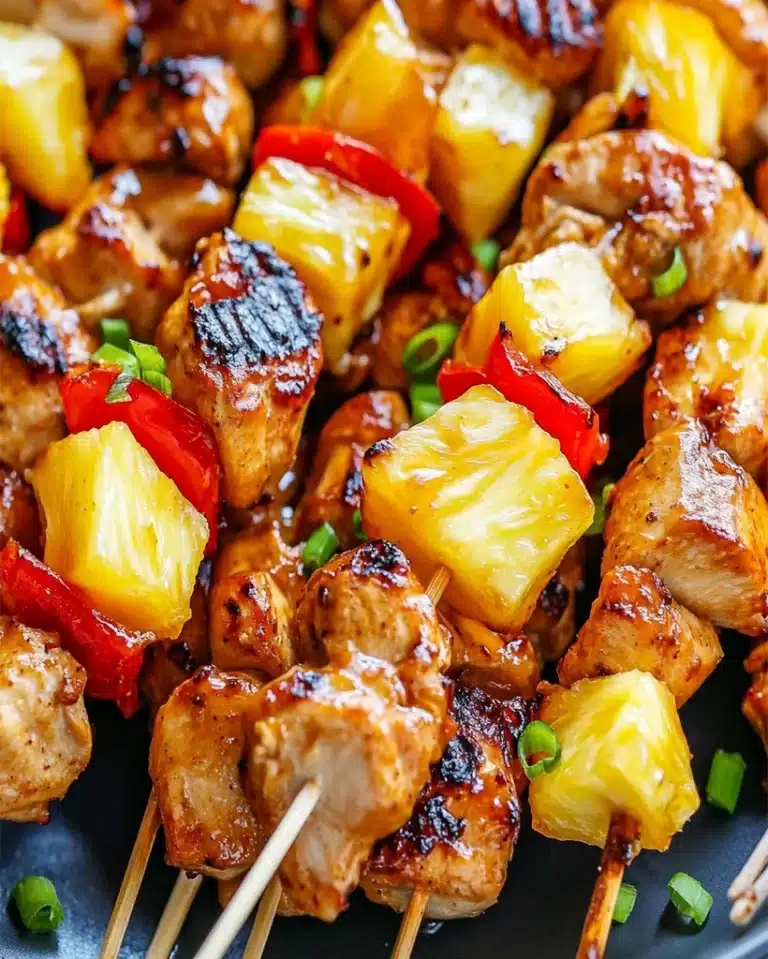 Hawaiian Inspired Chicken Kabobs - Flavorful Grill Recipe