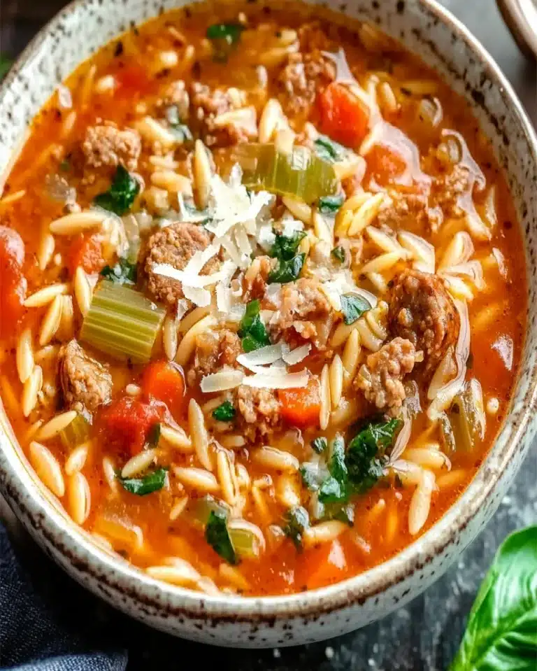 Italian Sausage Soup with Orzo Recipe – Quick & Easy Meal