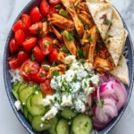 Leftover Chicken Gyros Bowls - Easy Mediterranean Recipe