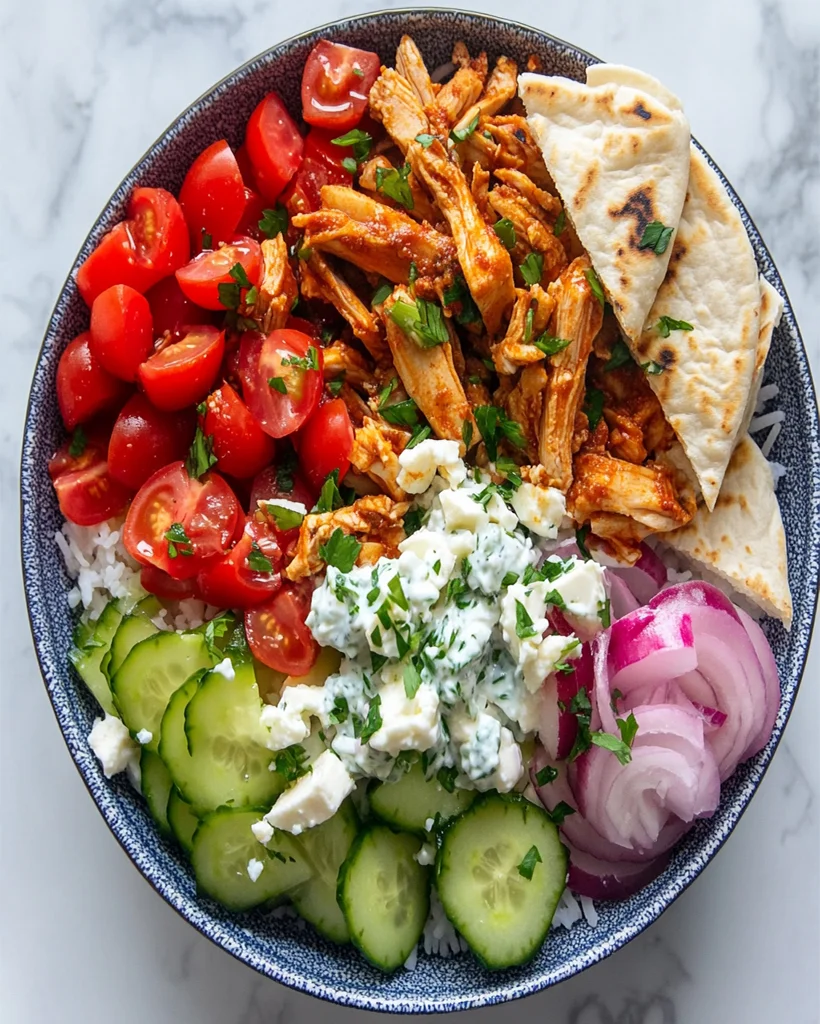 Leftover Chicken Gyros Bowls - Easy Mediterranean Recipe