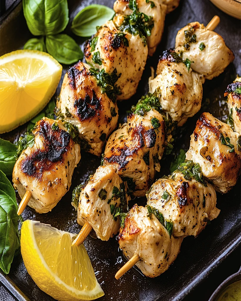 Lemon Basil Chicken Kebabs - Fresh, Easy & Flavorful Recipe