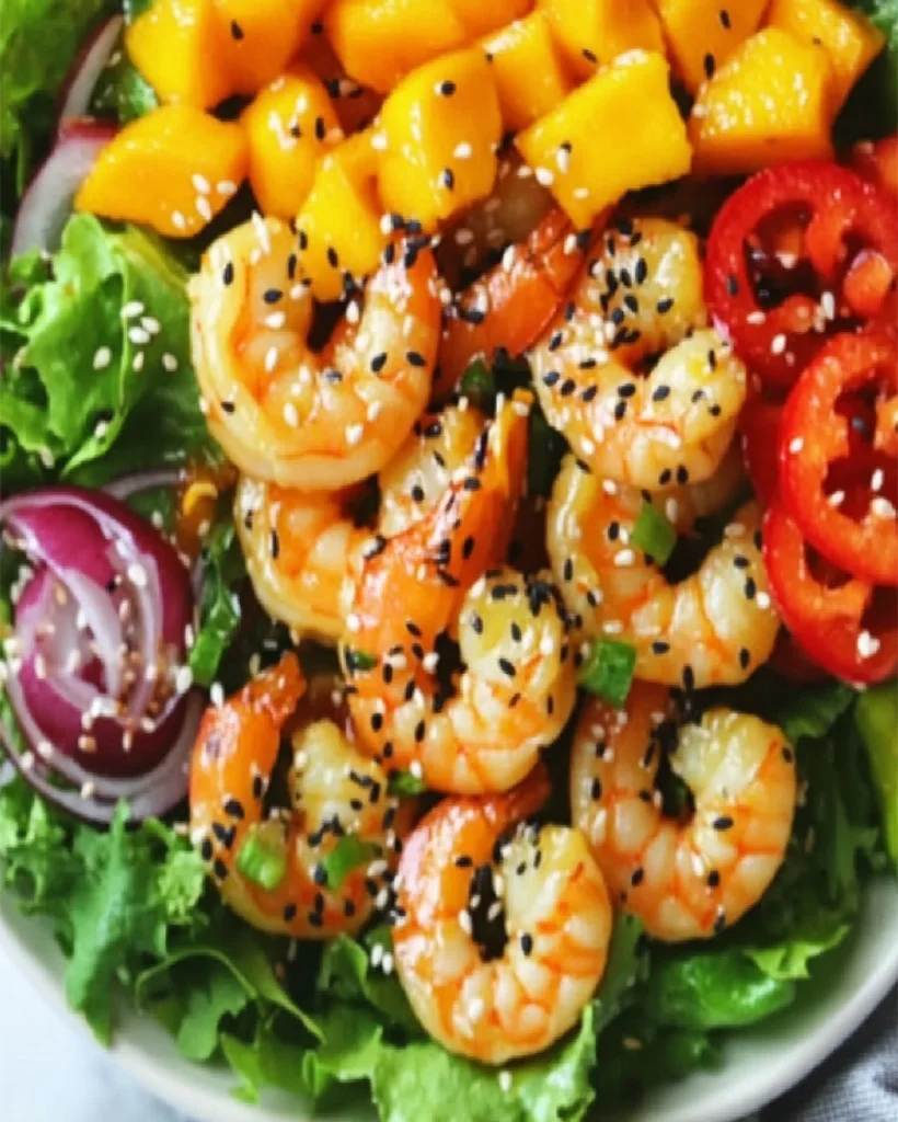 Mango Mandarin Sesame Shrimp Salad – Fresh & Flavorful Recipe