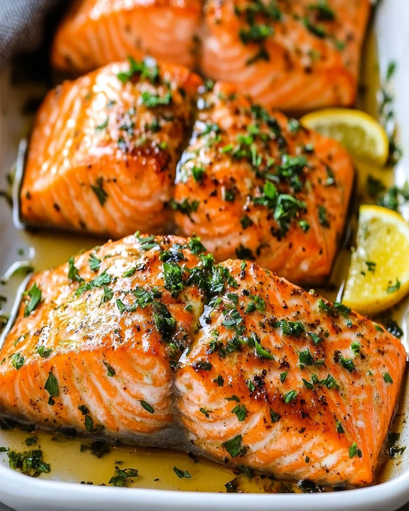 Marinated Salmon Recipe with Lemon, Garlic & Herbs