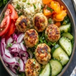 Mediterranean Chicken Meatball Bowls – Easy & Healthy Recipe