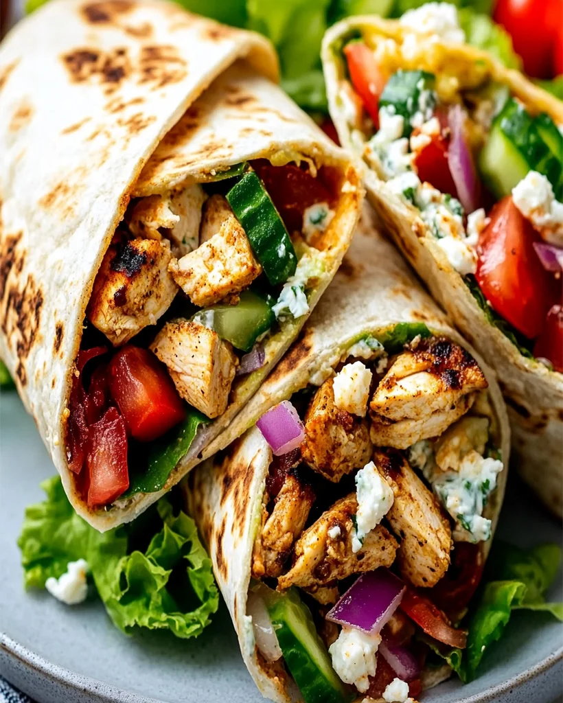 Mediterranean Chicken Wraps Recipe – Fresh & Flavorful Meal