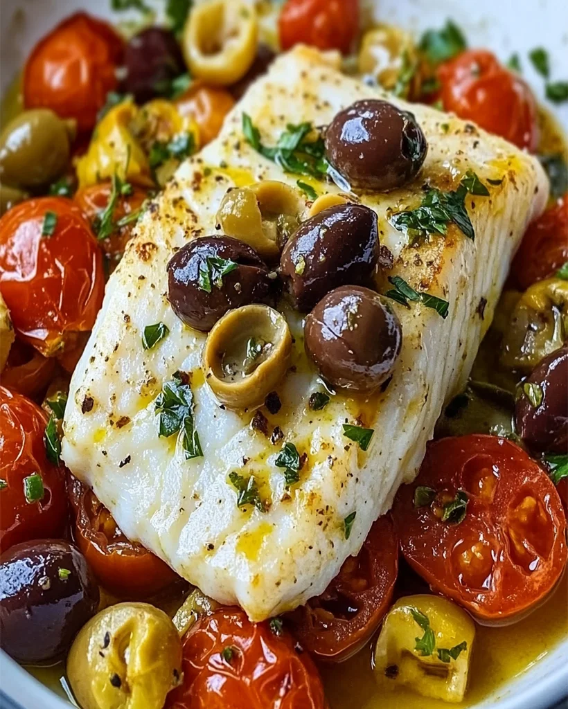 Mediterranean Style Baked Cod - Quick & Flavorful Recipe