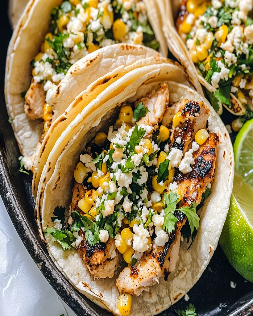 Mexican Street Corn Chicken Tacos - Easy, Flavorful Recipe