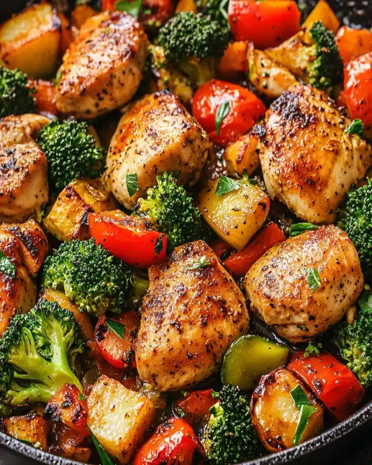 One Pot Chicken and Vegetables Skillet – Healthy Low Carb Recipe
