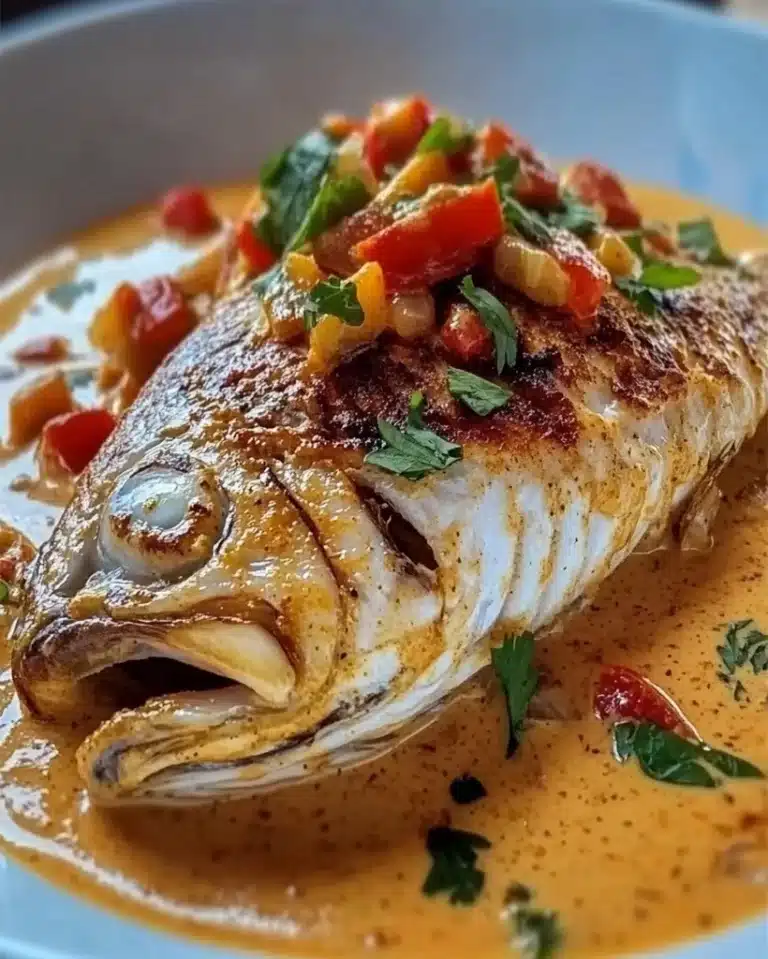 Red Snapper with Creamy Creole Sauce | Easy Seafood Recipe