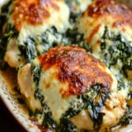 Ricotta Spinach Topped Chicken - Easy Family Recipe